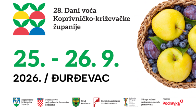 Pozivamo vas na 28. Dane voća Koprivničko-križevačke županije